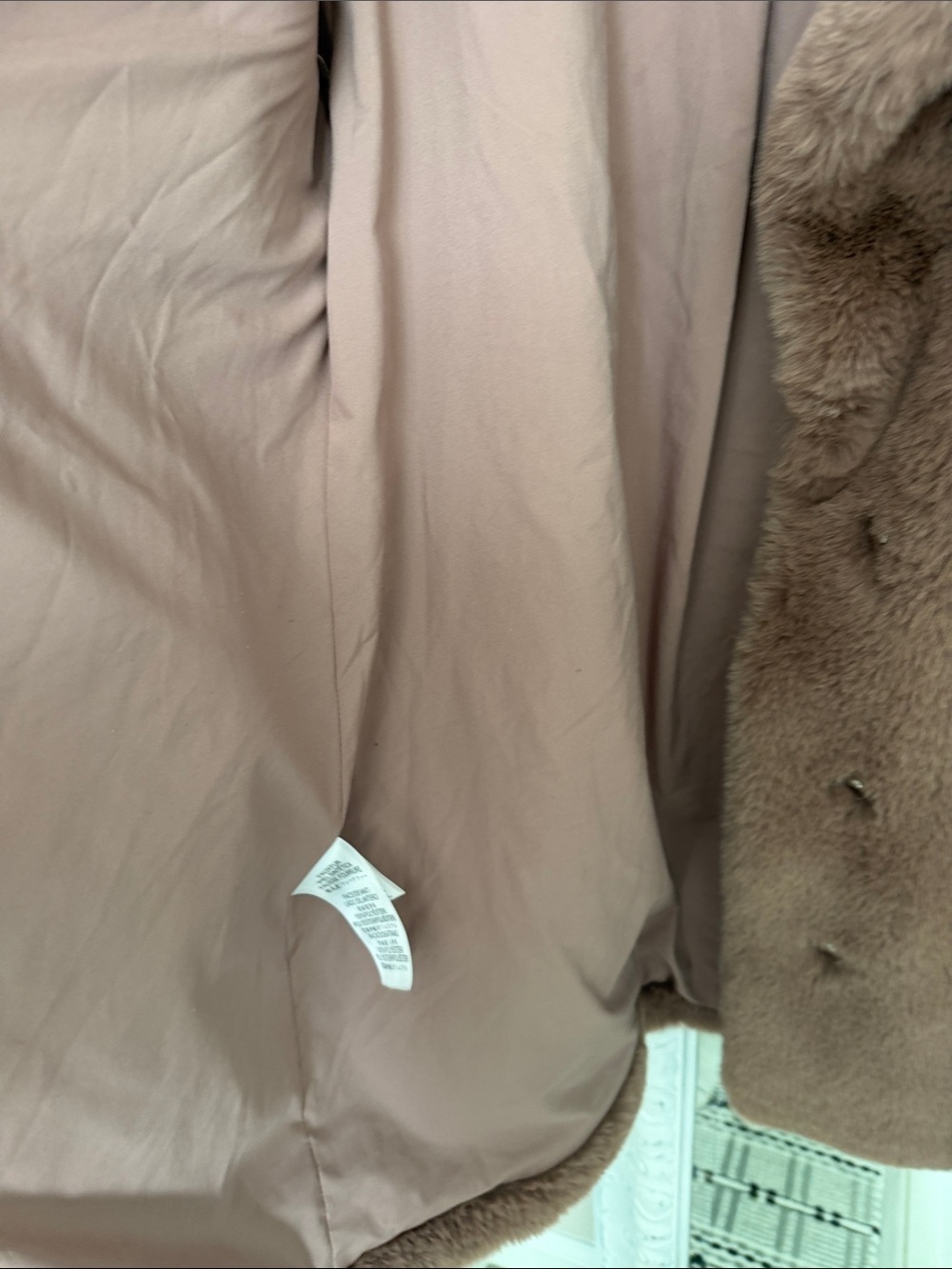 BCBGMAXAZRIA Dusty Rose Teddy Faux Fur Coat - Picture 7 of 13